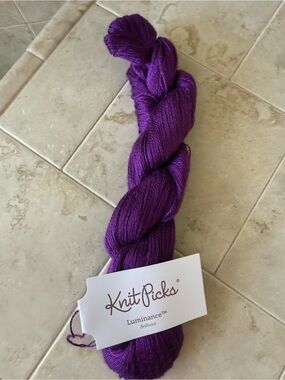 Knit Picks Luminance™ Purple 100% Silk Yarn 1 Hank